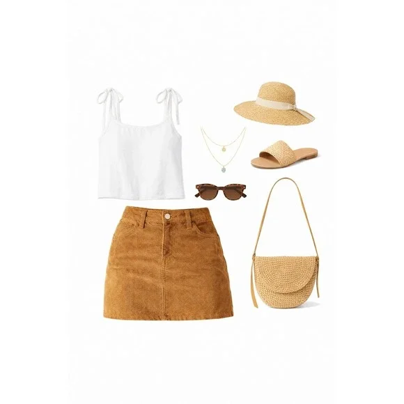 Levi's Icon Skirt Corduroy Brown A Line Button Fly Mini Juniors Size 28 - Picture 4 of 11